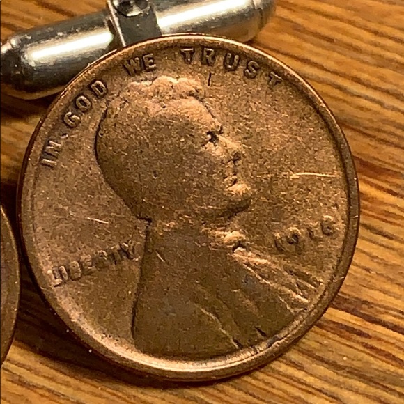 NWT Sterling silver matching 1918 penny cuff links - Picture 4 of 10